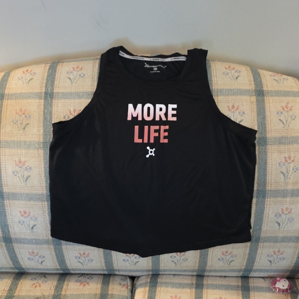 Orangetheory Black Tank with White Logo
